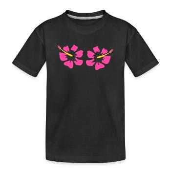 Fleur Rose Rose Fleur Fleurs Rose Rose Fleurs - T-shirt bio Premium Enfant - noir - Devant