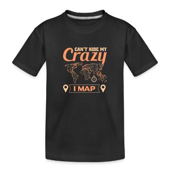 Conception cartographique - T-shirt bio Premium Enfant - noir - Devant