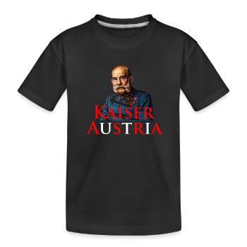 Kaiser Austria – Historisches Österreich Motiv - Kinder Premium Bio T-Shirt - Schwarz - Vorne