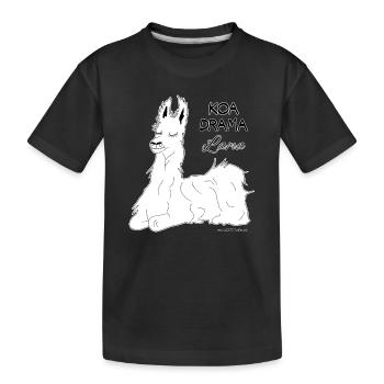 KOA DRAMA Lama - kein Drama Lama, Dialekt - Kinder Premium Bio T-Shirt - Schwarz - Vorne