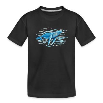 Baleine à bosse - T-shirt bio Premium Enfant - noir - Devant