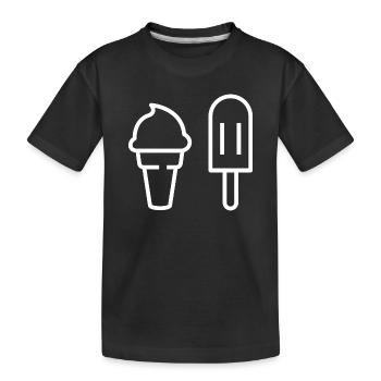 I want ice cream - Kids' Premium Organic T-Shirt - black - Front