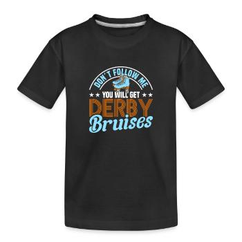 Rollschuh Design - Kinder Premium Bio T-Shirt - Schwarz - Vorne