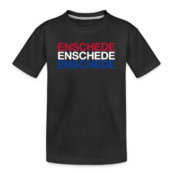 ENSCHEDE Netherlands Niederlande Flgge - Kinder Premium Bio T-Shirt - Schwarz - Vorne