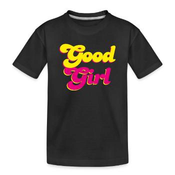 Good Girl Retro Pink Energy Girl Power Vibes - T-shirt bio Premium Enfant - noir - Devant