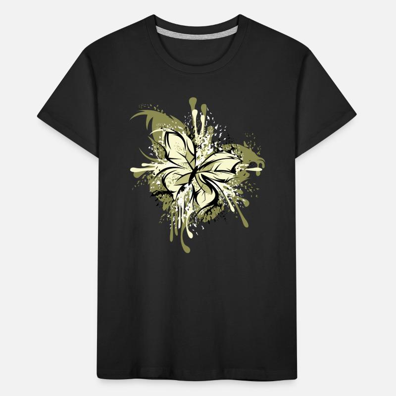 Papillon Abstrait Explosion Couleurs Graphique T-shirt bio Premium Enfant