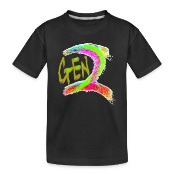 Generation Z - Kids' Premium Organic T-Shirt - black - Front