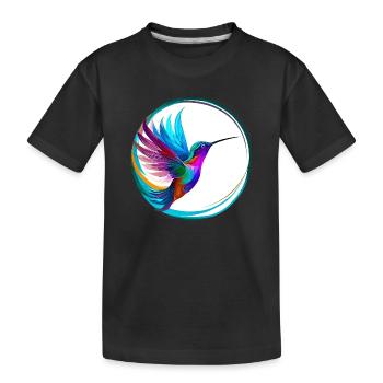 Hummingbird - Kids' Premium Organic T-Shirt - black - Front