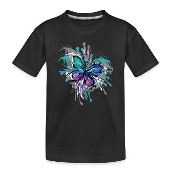 Symbole papillon Illustration Blast Colors - T-shirt bio Premium Enfant - noir - Devant