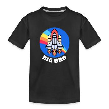 Frère Dire Grand Frère Frères et sœurs Cœur de frère - T-shirt bio Premium Enfant - noir - Devant