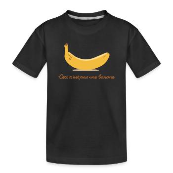 Ceci nest pas une banane - Kinder Premium Bio T-Shirt - Schwarz - Vorne