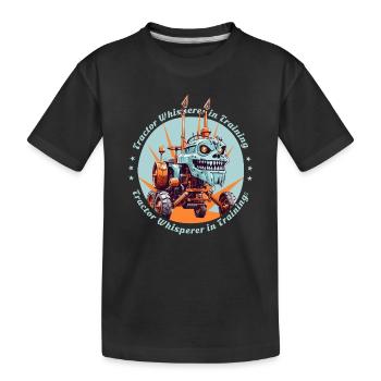 Traktorflüsterer in der Ausbildung - Kinder Premium Bio T-Shirt - Schwarz - Vorne