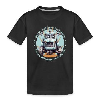 Traktorflüsterer in der Ausbildung - Kinder Premium Bio T-Shirt - Schwarz - Vorne