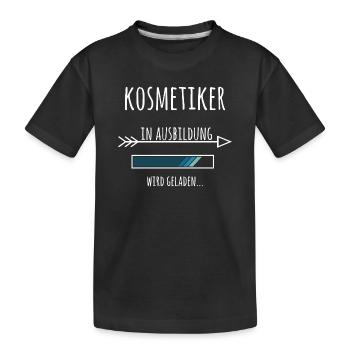 Kosmetiker Ausbildung Beruf Geschenk - Kinder Premium Bio T-Shirt - Schwarz - Vorne
