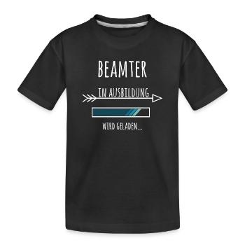 Beamter Beamtenlaufbahn Ausbildung Geschenk - Kinder Premium Bio T-Shirt - Schwarz - Vorne