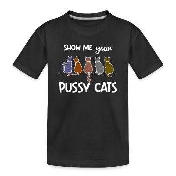 Déclaration de chat Animal préféré Animaux de compagnie Animaux - T-shirt bio Premium Enfant - noir - Devant