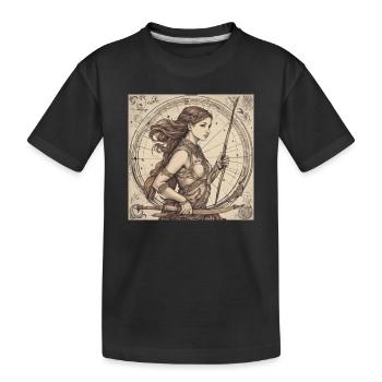 Zodiac Sagittarius - Kids' Premium Organic T-Shirt - black - Front