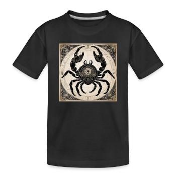 Zodiac Cancer - Kids' Premium Organic T-Shirt - black - Front