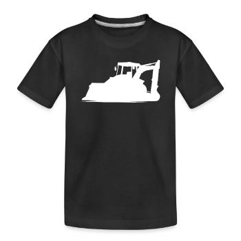Opérateur d’excavatrice et d’équipement de construction Silhouette – - T-shirt bio Premium Enfant - noir - Devant