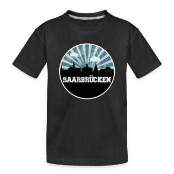 Saarbrücken Blue Hour Skyline - T-shirt bio Premium Enfant - noir - Devant