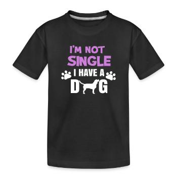 Animaux Chien Animaux de compagnie Peluche Animal préféré - T-shirt bio Premium Enfant - noir - Devant