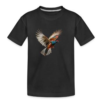 Faisan Cadeau Oiseau Nature Animal Perdrix Caille - T-shirt bio Premium Enfant - noir - Devant