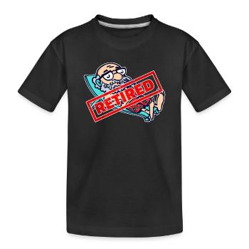 Retraite des aînés Dire retraite - T-shirt bio Premium Enfant - noir - Devant