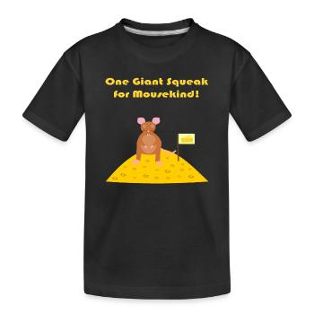 mouse on the moon Funny Sci Fi Fantasy Art - Kids' Premium Organic T-Shirt - black - Front