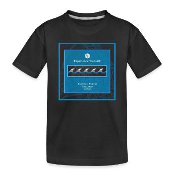 Surf Design Vagues Logo Polynésien - T-shirt bio Premium Enfant - noir - Devant