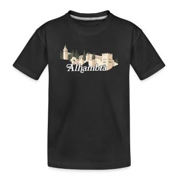 Alhambra (dark) - Kids' Premium Organic T-Shirt - black - Front