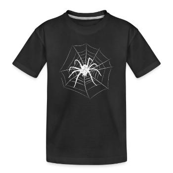 Araignée Halloween - T-shirt bio Premium Enfant - noir - Devant