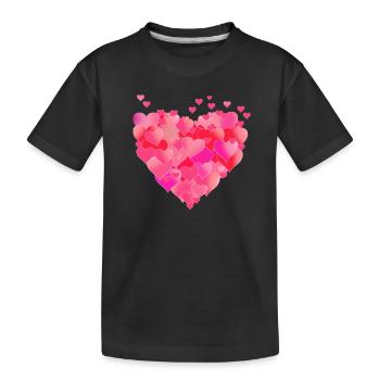 Cœur de cœur - T-shirt bio Premium Enfant - noir - Devant