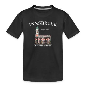 Innsbruck Österreich, Einfach schön Zeichnung - Kinder Premium Bio T-Shirt - Schwarz - Vorne