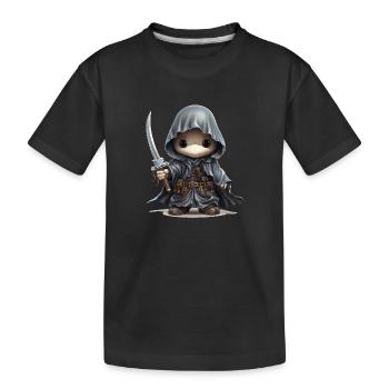 Fantôme mignon avec une chemise fantastique en forme de poignard - T-shirt bio Premium Enfant - noir - Devant