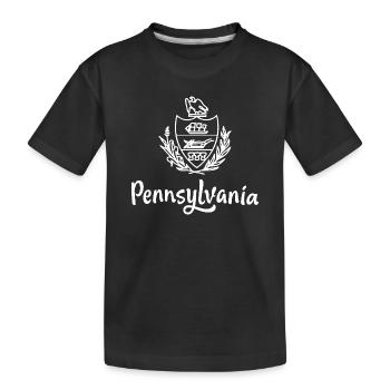Zeigen Sie Farbe – Pennsylvania - Kinder Premium Bio T-Shirt - Schwarz - Vorne