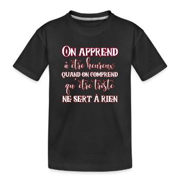 Bonheur par la compréhension des émotions - T-shirt bio Premium Enfant - noir - Devant