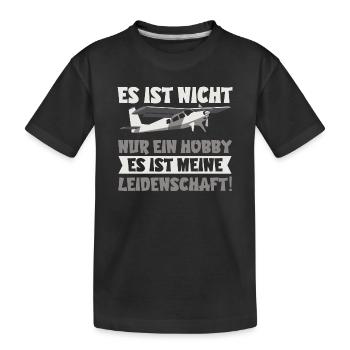 Flugzeugmodellbauer Modellflug Hobby Geschenk - Kinder Premium Bio T-Shirt - Schwarz - Vorne