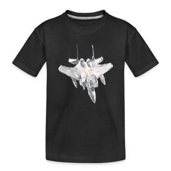 Idée cadeau de t-shirt d’aviation pour pilote de chasse F15 - T-shirt bio Premium Enfant - noir - Devant