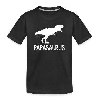 T shirt humoristique papasaurus - T-shirt bio Premium Enfant - noir - Devant