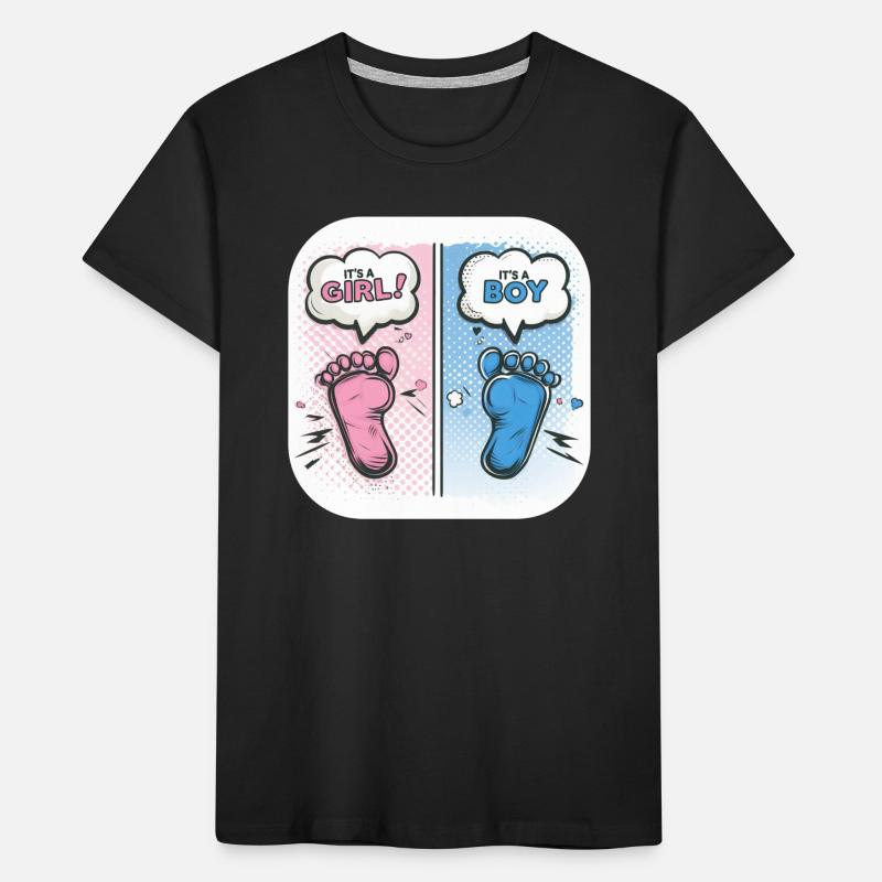 Füße Geschlecht Baby Junge oder Mädchen Kinder Premium Bio T-Shirt