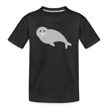 Seals, seals, seals, seals animals - Kids' Premium Organic T-Shirt - black - Front