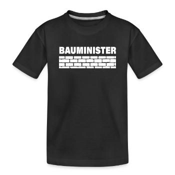 BAUMINISTER - Kinder Premium Bio T-Shirt - Schwarz - Vorne