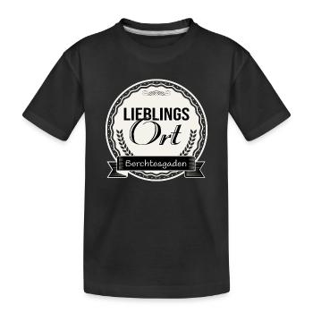 Lieblingsort Berchtesgaden - Kinder Premium Bio T-Shirt - Schwarz - Vorne
