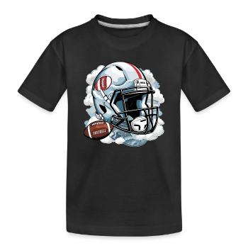 Football américain - T-shirt bio Premium Enfant - noir - Devant