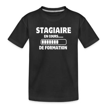 stagiaire, formation, apprenti - T-shirt bio Premium Enfant - noir - Devant