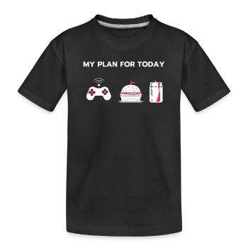 My plan for today - Gaming - T-shirt bio Premium Enfant - noir - Devant