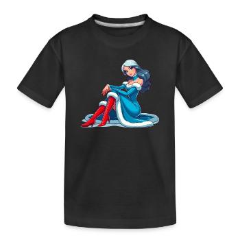 Ded Moroz Snegurotschka russischer Weihnachtsmann - Kinder Premium Bio T-Shirt - Schwarz - Vorne