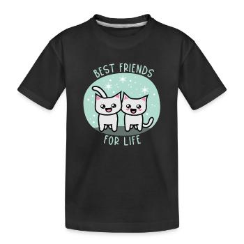 Meilleurs amis pour la vie - T-shirt bio Premium Enfant - noir - Devant