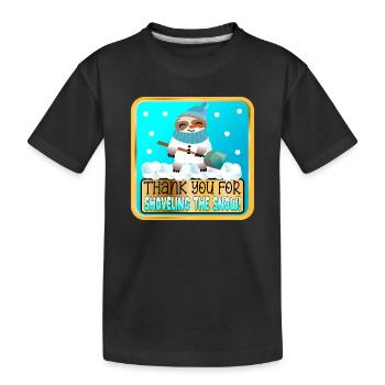 PELLETER LA NEIGE - MERCI PARESSEUX - T-shirt bio Premium Enfant - noir - Devant