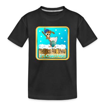 WINTERHUHN - DANKE FÜRS SCHNEEPFLÜGEN - Kinder Premium Bio T-Shirt - Schwarz - Vorne